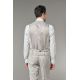 GILET DE COSTUME EN FIL-À-FIL DE LAINE VIERGE