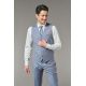 GILET DE COSTUME EN FIL-À-FIL DE LAINE VIERGE