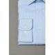 Chemise texturée à fines rayures bleues en pur coton SANS REPASSAGE – Confort fit