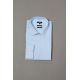Chemise texturée à fines rayures bleues en pur coton SANS REPASSAGE – Confort fit