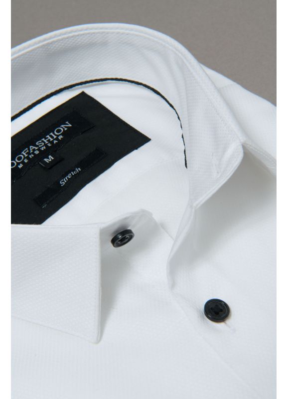 chemise faux uni coton stretch