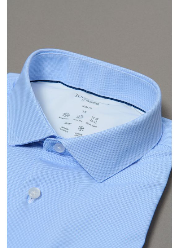 chemise print bleu ciel