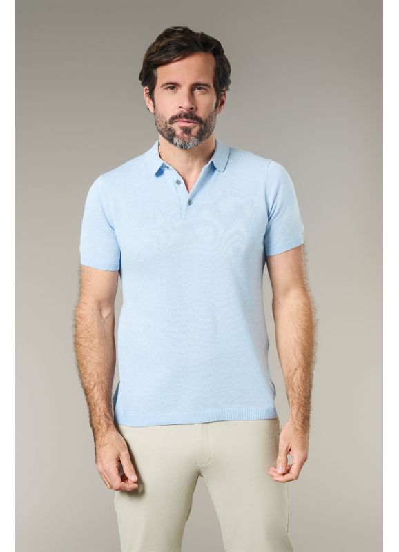 Pull manche courte col polo Makak