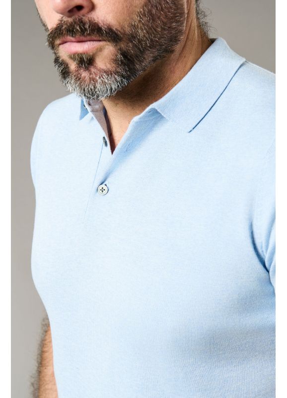 Short-sleeved polo-neck jumper Makak