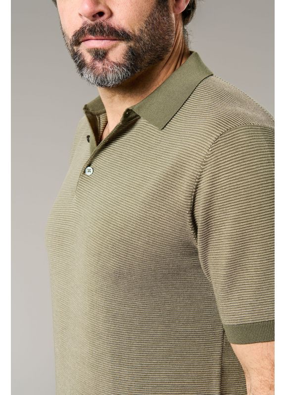 Short-sleeved polo-neck jumper Matin