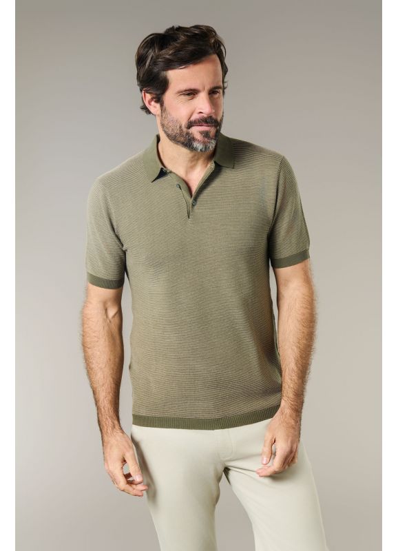Short-sleeved polo-neck jumper Matin