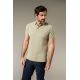 Cotton jacquard Romin polo shirt with suede contrasting details