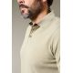 Cotton jacquard Romin polo shirt with suede contrasting details