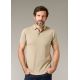 Cotton jacquard Romin polo shirt with suede contrasting details