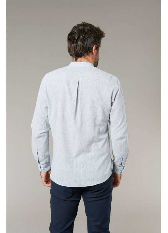 Chemise rayure coton lin