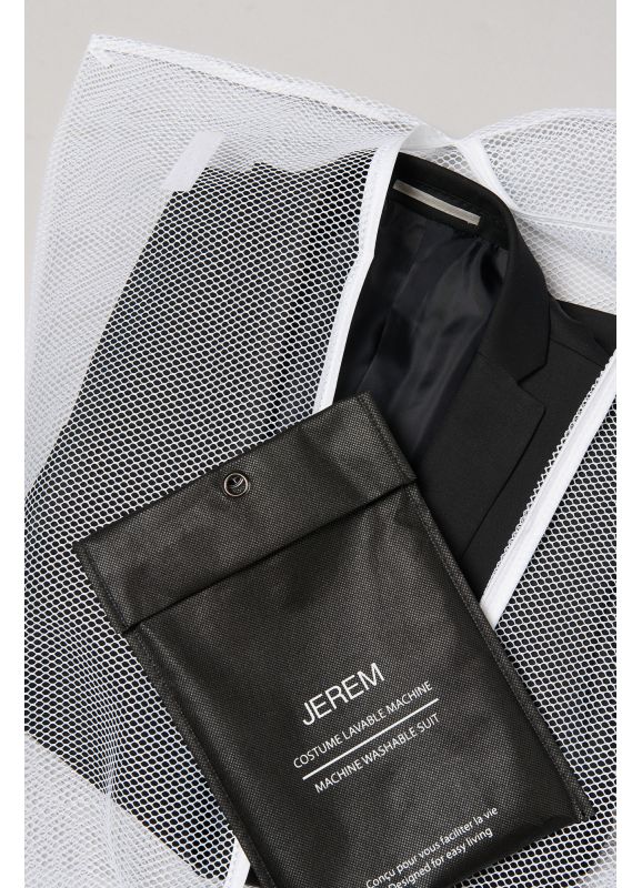 Washable bi-stretch fil-à-fil suit jacket
