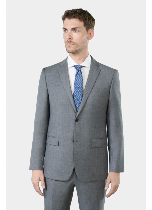 Veste de costume classique en fil à fil de laine vierge 21µ de la maison Barberis