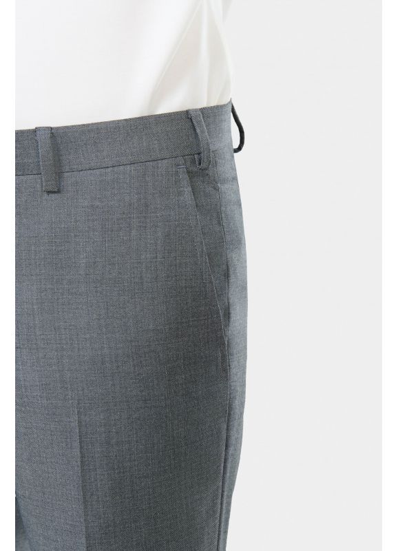 Pantalon de costume classique en fil-à-fil de laine vierge 21µ Barberis
