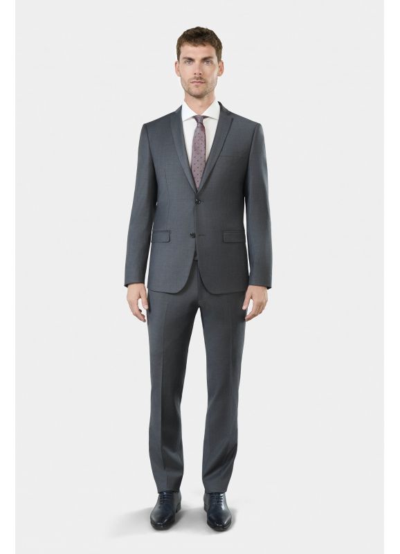 Washable bi-stretch fil-à-fil suit jacket