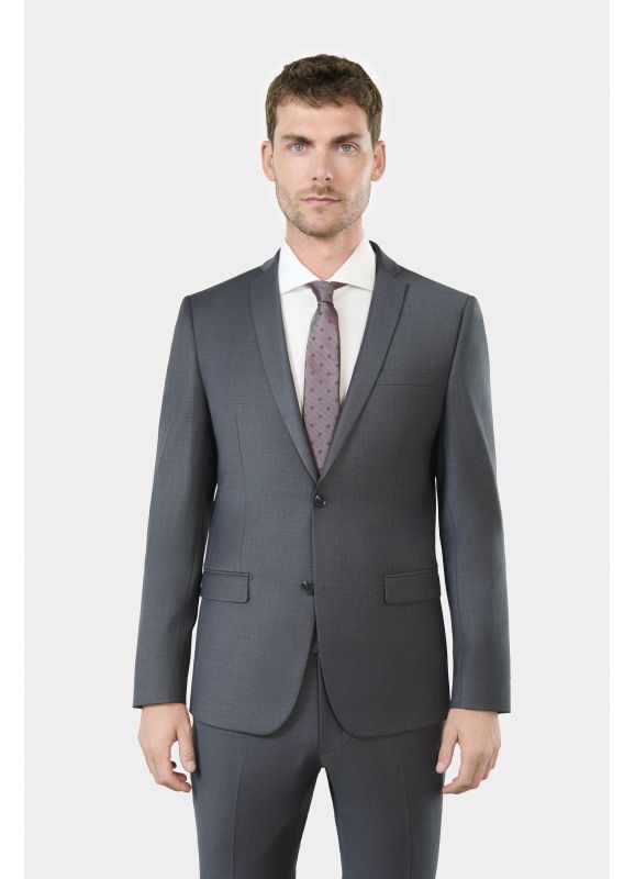 Washable bi-stretch fil-à-fil suit jacket
