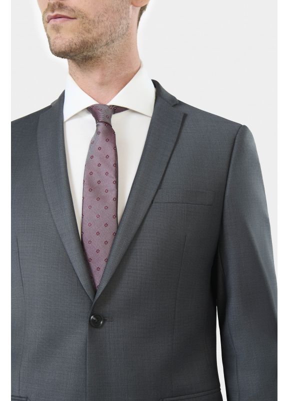 Washable bi-stretch fil-à-fil suit jacket