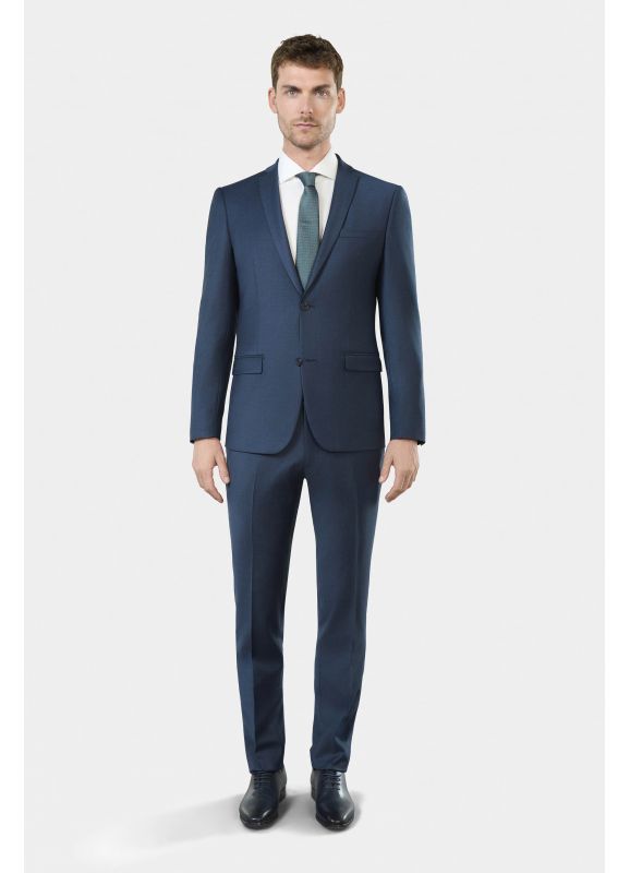 Washable bi-stretch fil-à-fil suit jacket