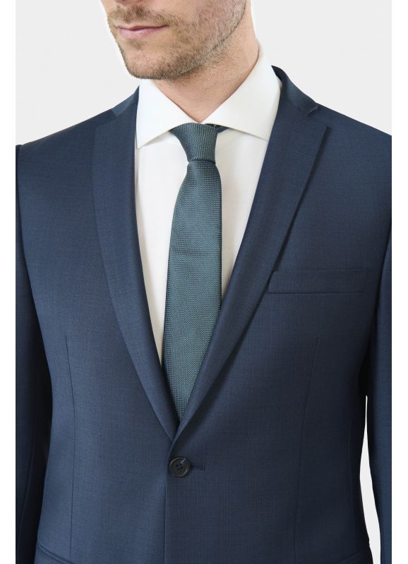 Washable bi-stretch fil-à-fil suit jacket