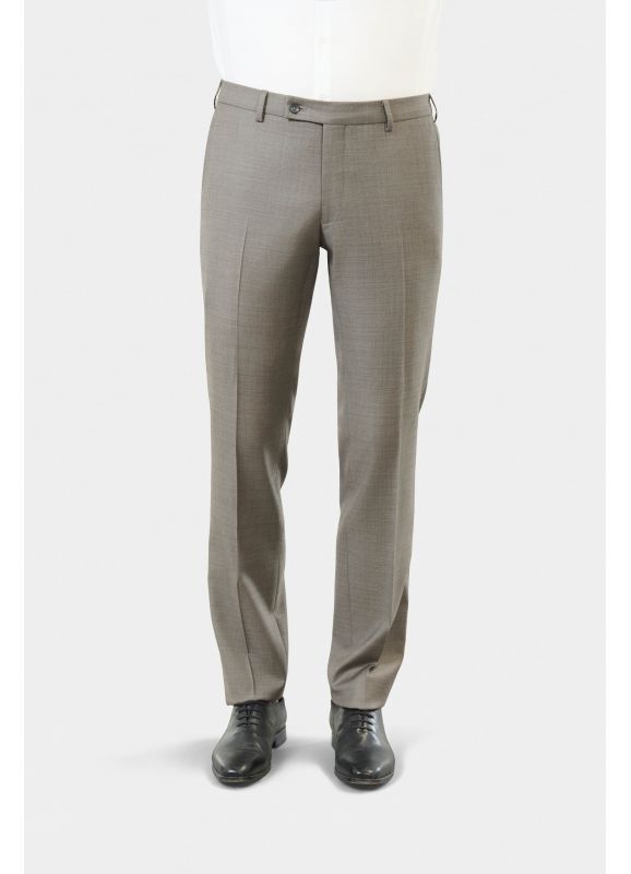 Pantalon de costume en fil-à-fil de laine vierge Super 110's