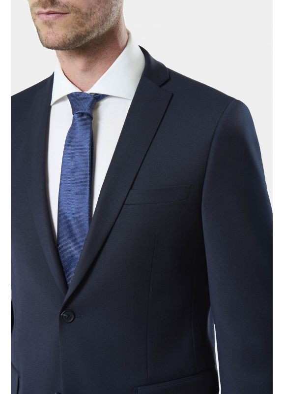 Veste de costume lavable en sergé teint en fil bi-stretch