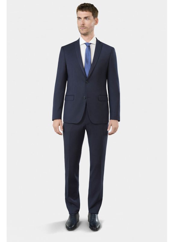 Veste de costume lavable en sergé teint en fil bi-stretch