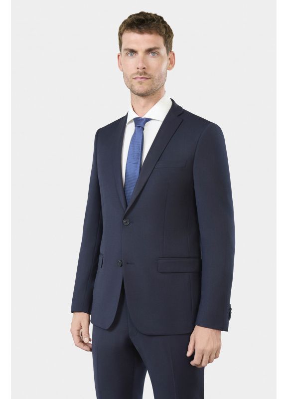 Veste de costume lavable en sergé teint en fil bi-stretch