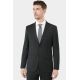 Washable suit blazer in bi stretch yarn dyed twill