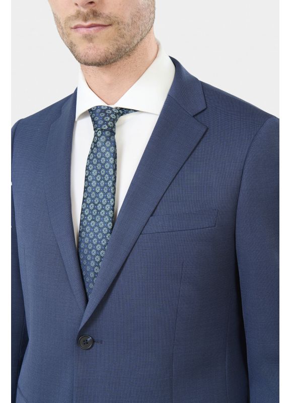 Veste de costume classique lavable en piqué faux-uni