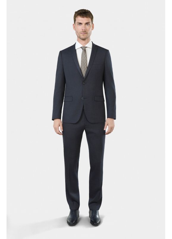 Washable finely striped stretch suit jacket