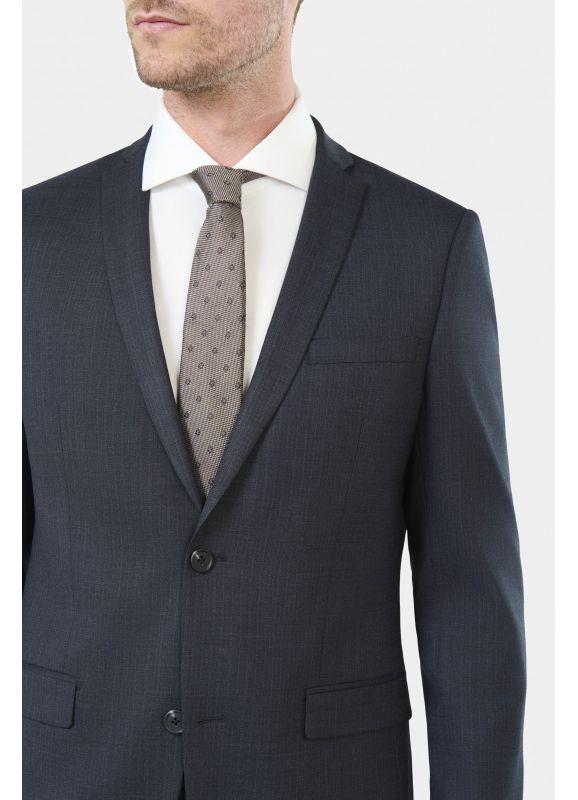 Washable finely striped stretch suit jacket