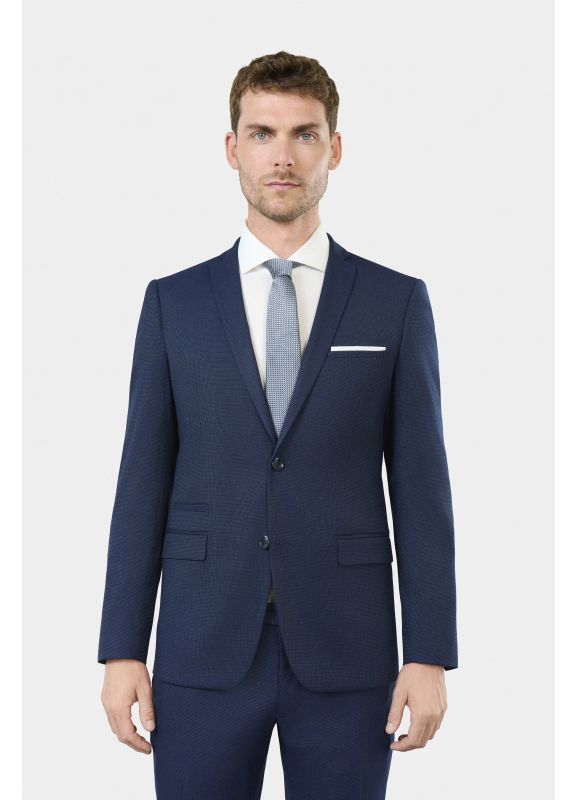 Veste de costume stretch faux-uni discret