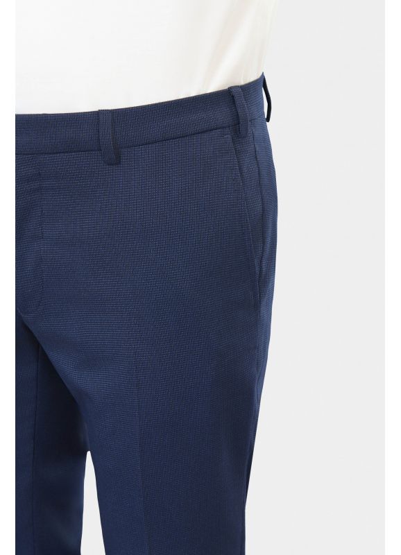 Pantalon de costume stretch faux-uni discret