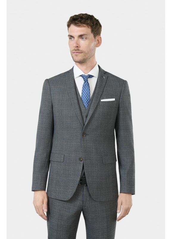 Veste de costume Prince de Galles bi-stretch