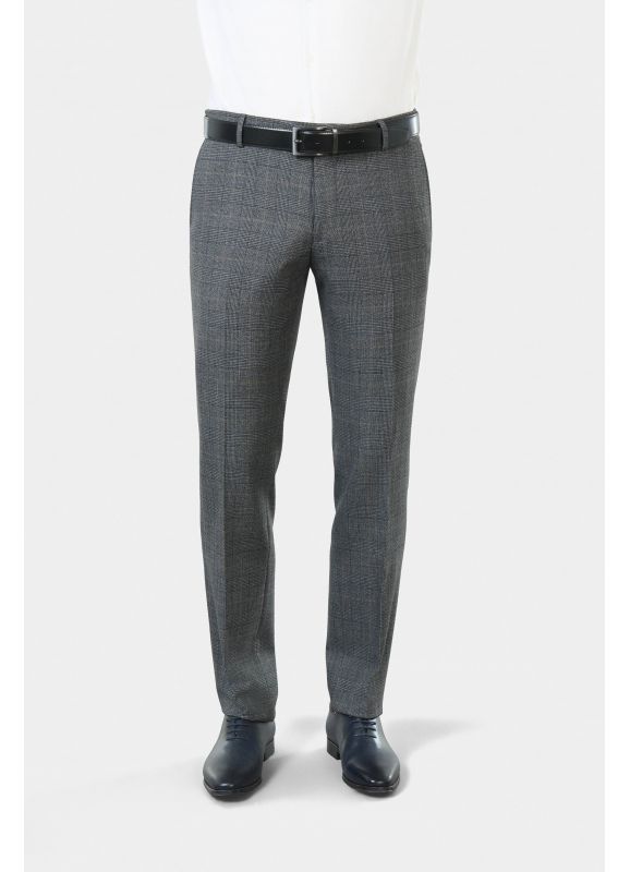 Pantalon de costume en Prince de Galles bi-stretch