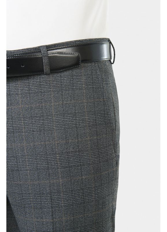 Pantalon de costume en Prince de Galles bi-stretch