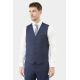 Tailored waistcoat in subtle two-tone stretch dobby