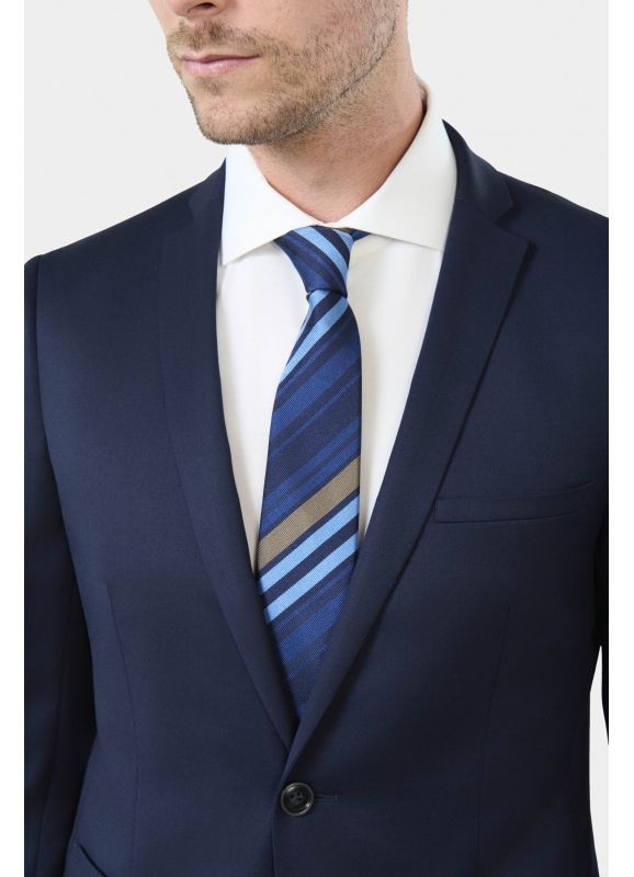 Veste de costume ajustée en laine vierge Super 120's « Natural stretch »