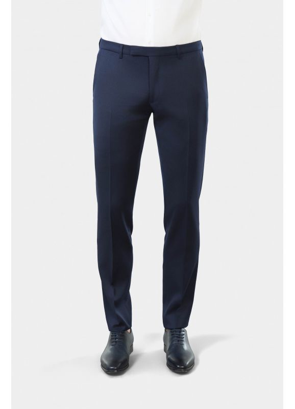 Pantalon de costume ajusté en laine vierge Super 120's « Natural stretch »