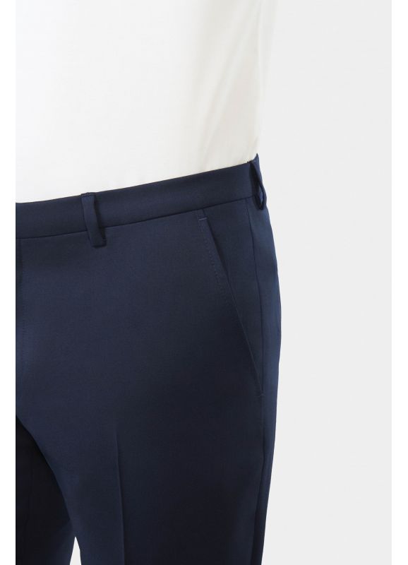 Pantalon de costume ajusté en laine vierge Super 120's « Natural stretch »