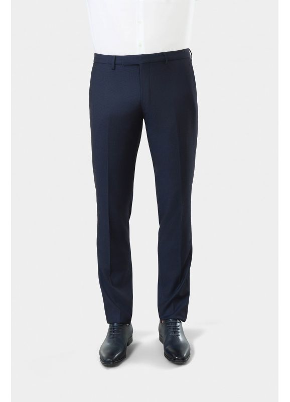 Pantalon de costume ajusté stretch effet plumetis