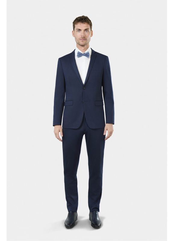 Yarn-dyed jersey extra-slim suit jacket