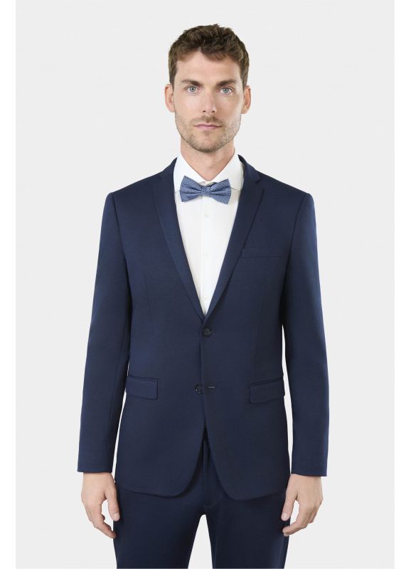 Yarn-dyed jersey extra-slim suit jacket