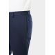 Pantalon de costume ajusté semi-élastiquée en jersey chiné teint en fil