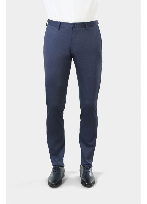 Printed recycled jersey half elasticated formal trousers