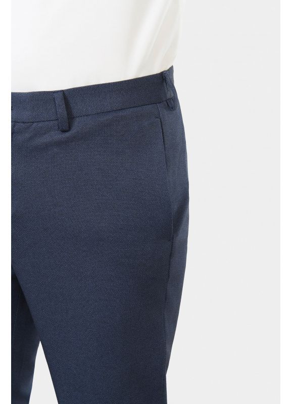 Printed recycled jersey half elasticated formal trousers