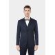 Extra-slim wool-blend knit suit jacket with chalk stripes