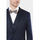 Extra-slim wool-blend knit suit jacket with chalk stripes