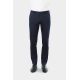 Pantalon de costume semi-élastiqué ajusté en maille de laine mélangée à rayures craie