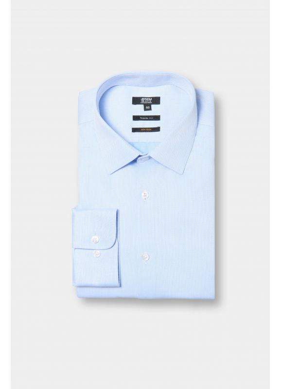 Chemise texturée en coton – Sans repassage – Comfort fit