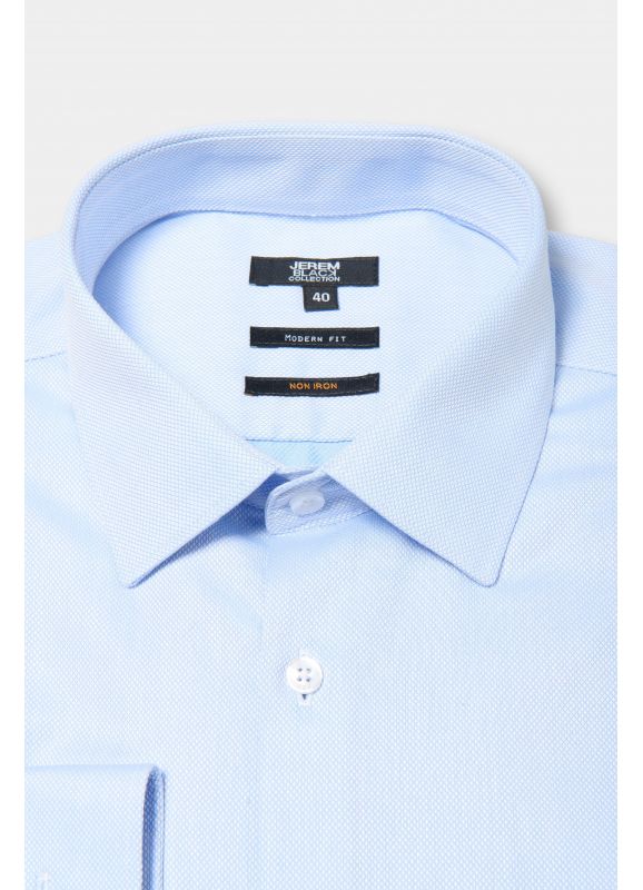 Chemise texturée en coton – Sans repassage – Comfort fit
